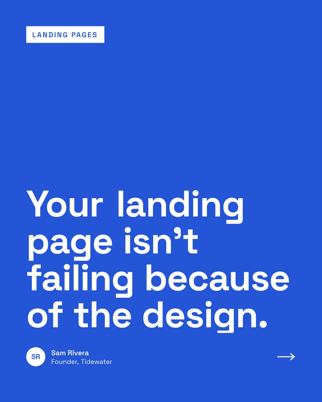The same carousel as Sam Rivera's brand: Bold Block · Space Grotesk, slide 1